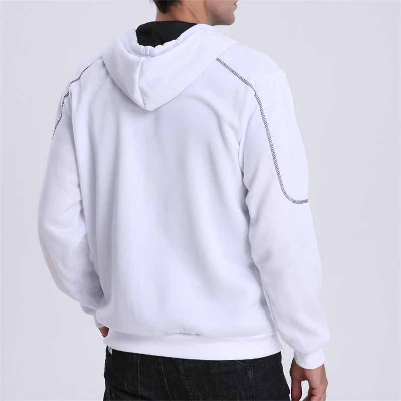 Men's Long Sleeve Zip Up Hoodie Casual