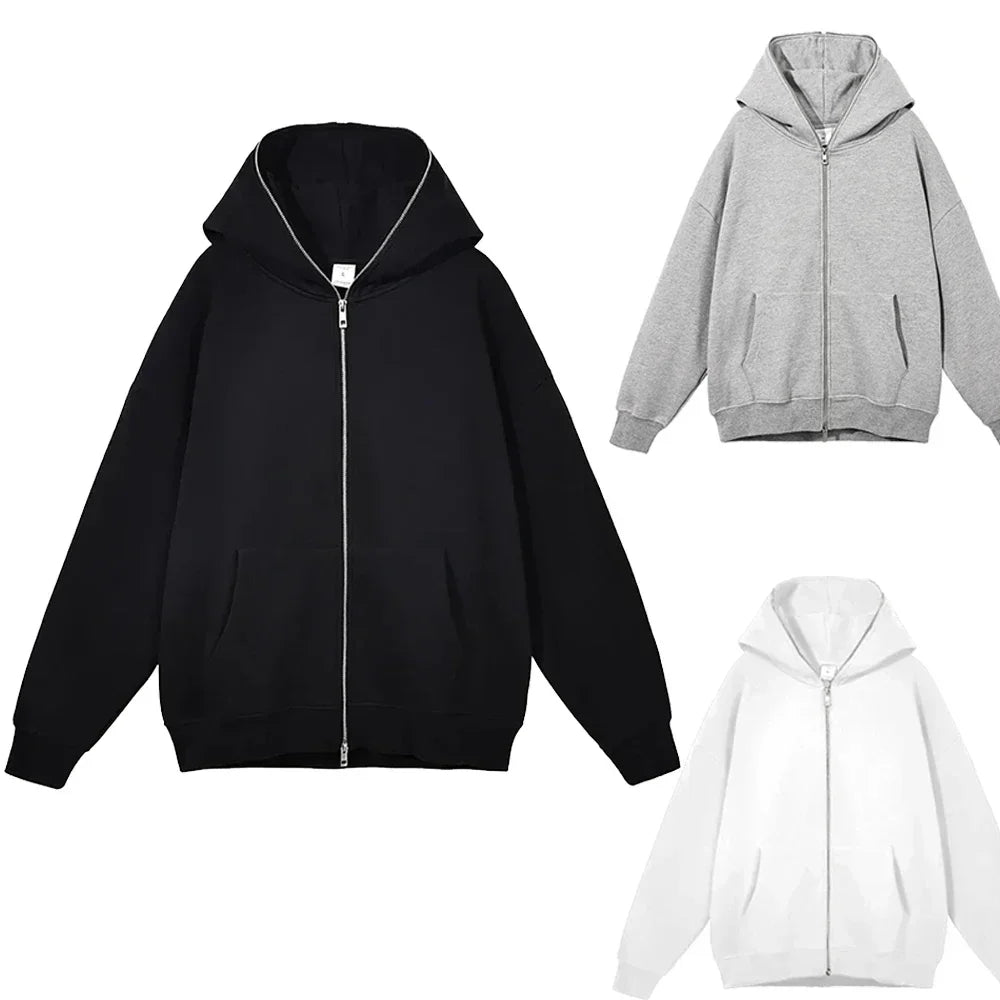 Men's and women's full zip hooded jackets